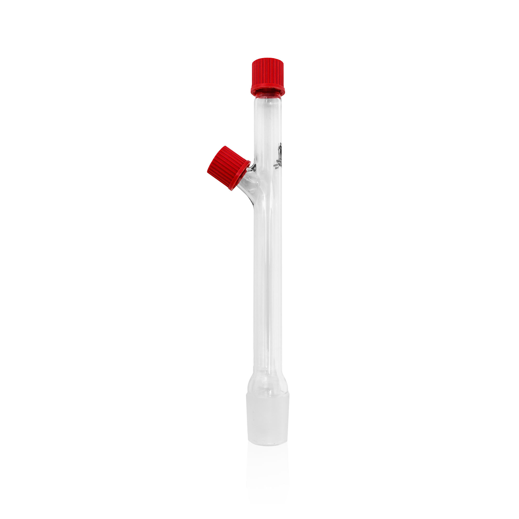 Adapter, 24/40M to 2x GL14, Tee, Glass